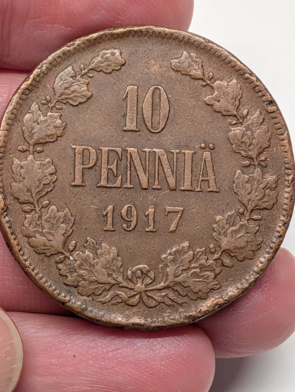 💙4/20 Finnish Coin 10 Pennia 1917